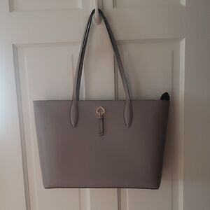 Kate Spade Adel Large Gray Tote with Dust Bag